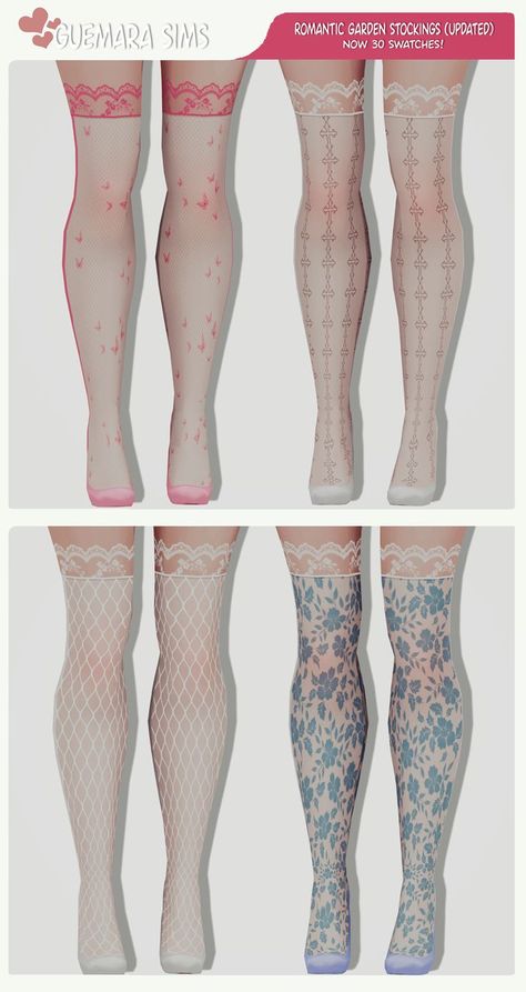 Cc Sims, Romantic Garden, Ts4 Cc, Sims 4, Stockings, Floral