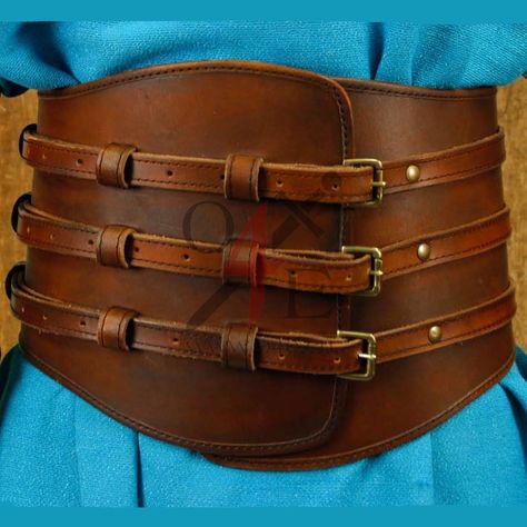 Leather belt Kidney Belt, Medieval Belt, Swords Medieval, Leather Armor, Steampunk Accessories, Medieval Armor, Medieval Clothing, Fantasy Armor, Fashion Belts