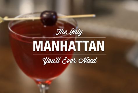 How to make The Only Manhattan You'll Ever Need Manhatten Cocktail, Perfect Manhattan Cocktail, Fancy Cocktails Recipes, Manhattan Cocktail Recipe, Bourbon Cocktail Recipe, Coffee Milkshake, Manhattan Cocktail, Banana Coffee, Tea Time Food