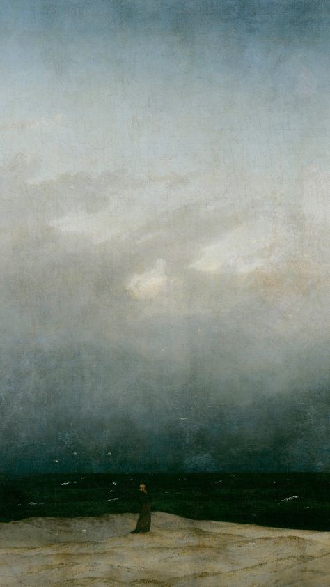 The Monk by the Sea Monk By The Sea, David Friedrich, Caspar David Friedrich, Sea Painting, The Monks, Romantic Art, Painting Wallpaper, Art Movement, By The Sea