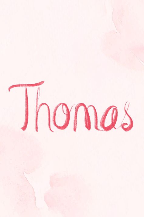 Thomas male name vector calligraphy font | free image by rawpixel.com / busbus Tattoo Name Ideas, Thomas Name, Free Calligraphy Fonts, Boys Names, Tattoo Name, Calligraphy Words, Name Tattoos, Luv U