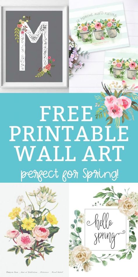 Brighten up a bare wall or shelf with one of these beautiful free printable wall art prints. Find a selection of options perfect for modern farmhouse, traditional, or cottagecore decorating. Paper Flower Templates Free Printable, Spring Printables Free, Origami Paper Flowers, Paper Flower Templates, Farmhouse Printables, Printable Vintage Art, Spring Printables, Spring Wall Art, Free Vintage Printables