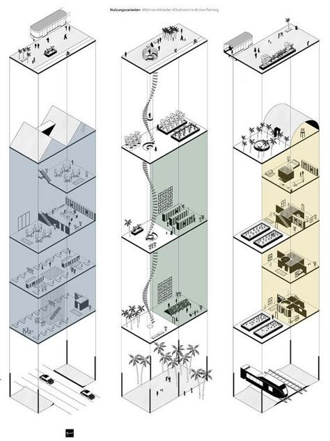 Architectural Concept Diagram, Archi Diagram, Axonometric Diagram, Axonometric Drawing, Presentation Board Design, Urban Design Diagram, 포트폴리오 레이아웃, Architecture Presentation Board, Interior Design Presentation