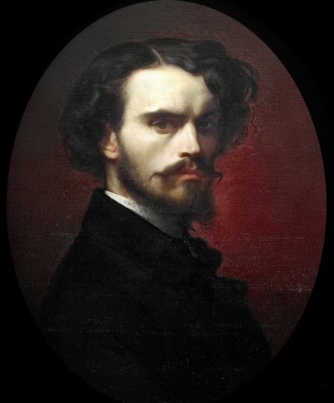 Alexandre Cabanel - Self-Portrait, 1852. Alexander Cabanel, Vampire Portrait, Aqua Regia, Alexandre Cabanel, Photography Movies, Ancient Paintings, Pop Surrealism, Male Portrait, Cool Paintings