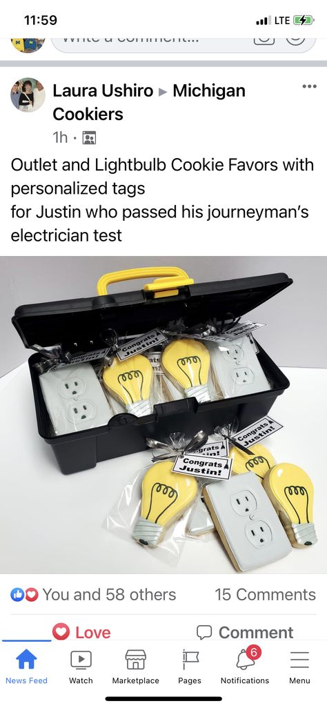 Electrical Graduation Party, Hvac Graduation Party Ideas, Journeyman Electrician Party, Electricity Themed Party, Electrician Graduation Party, Electrician Party Ideas, Electrician Retirement Party Ideas, Electrician Graduation Party Ideas, Electrician Party