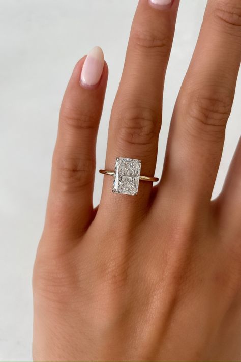 Ring Concierge 3ct radiant engagement ring    #radiant #3ct #engagementring #bridal 1.2 Carat Radiant Engagement Ring, 3.5 Karat Ring, Woman’s Engagement Rings, 2 Carat Elongated Radiant, 4 Karat Ring Engagement, Rectangular Ring Engagement, Engagement Ring Long Fingers, Good Radiant Engagement Ring, Wedding Rings Engagement Radiant