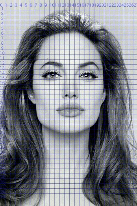 Grid Drawing Portrait, Grid For Drawing, Grid Method Drawing, Grid Sketch, Pencil Art Love, Human Face Drawing, Drawing Grid, Celebrity Portraits Drawing, Pencil Portrait Drawing