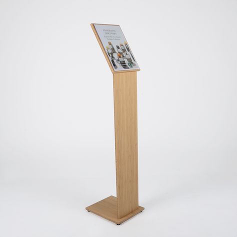 Modern wooden A4 poster or information display stand with interchangeable graphics trap. A popular silent salesman stand for car showrooms and dealerships, exhibition stands, galleries and museums, hotel receptions and more. ​ ​#Architecture #Business #Design #CNC #Retail #Commercial #Lecterns #Manafacturer #Creative #Display #Shop #Shopping #Product #Innovation #College #School #University #Office #Work #Bespoke #Acrylic #PointOfSale #DIY #Finance #sale #deals Museum Information Display, Origami Pavilion, Divorce Documents, Tablet Stand Design, University Office, School Exhibition, Architecture Business, Information Display, Trade Show Design