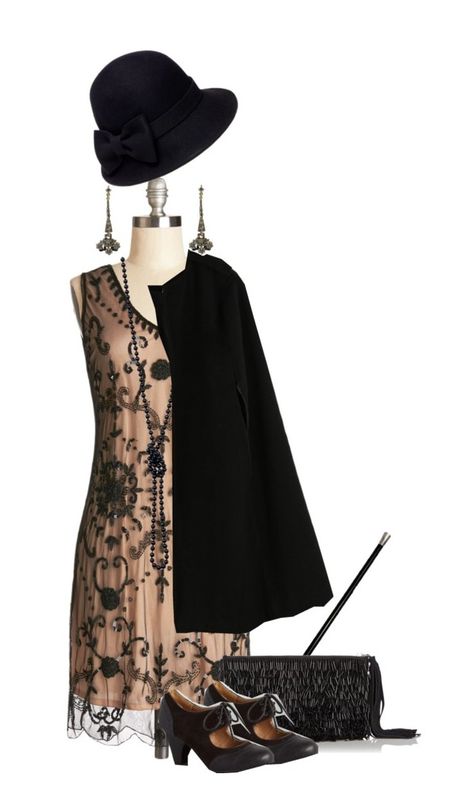 "1920's" by linda-olson ❤ liked on Polyvore featuring Oasis, Sweet Romance and Kate Spade Peaky Blinders Fashion Women, Peaky Blinders Fashion, 1920 Outfits, Speak Easy, Vintage Ballerina, 1920s Outfits, Dress Cape, Flapper Girl, Outfit Layout