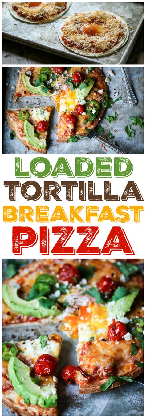 Tortillas, salsa, cheese, and eggs are all you need to make these easy Tortilla Breakfast Pizzas. Load them up with your favorite toppings and dig in! Tortilla Breakfast, Recipe Tortilla, Breakfast Pizzas, Pizza Tortilla, Breakfast Tortilla, Breakfast Pizza Recipe, Tortilla Pizza, Camping Recipes, Breakfast Pizza