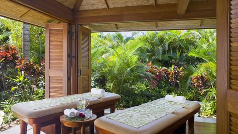 Imagine a relaxing couples massage here...Grand Hyatt Kauai Resort Hawaii Honeymoon Resorts, Wash Basin Design, Modern Pedestal Sink, Grand Hyatt Kauai, Kauai Resorts, Hawaii Resorts, Honeymoon Resorts, Basin Design, Hawaii Honeymoon