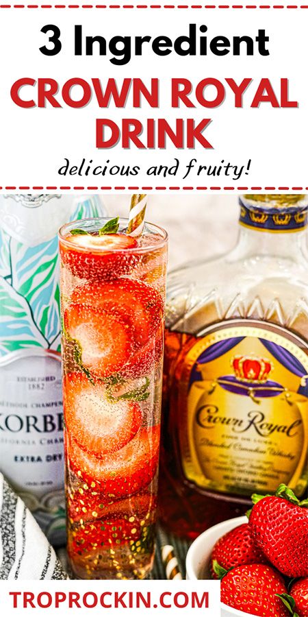 Royal Drink, Crown Royal Recipes, Crown Drink, Make Crown, Summer Mixed Drinks, Crown Royal Apple, Crown Royal Drinks, Champagne Recipe, New Year's Drinks