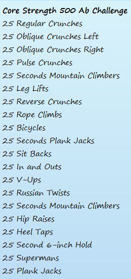 Core Strength 500 Ab Challenge... So many people are talking about this, I will try this in May for sure. The April squat challenge is fabulous! Killer Abs, Ab Challenge, Squat Challenge, Abs Workout Routines, Ab Workout At Home, Core Strength, I Work Out, Core Workout, Workout Challenge