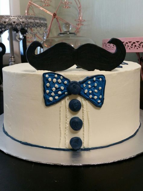 Father's day cake. No decent man cake can go to a special event without a mustche and a bowtie can it? Father's Day Cake, Man Cake, Fathers Day Cake, Cakes For Men, Cake Ideas, Special Event, Special Events, First Birthdays, Fathers Day