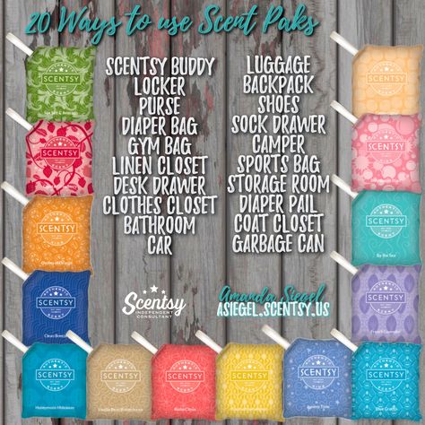 Scent Paks are a great way to freshen up any space! Http://asiegel.scentsy.us Linen Closet Storage, Scentsy Buddy, Coat Closet, Sock Drawer, Room Desk, Scentsy Consultant, Clothes Closet, Garbage Can, Linen Closet