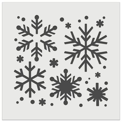 Christmas Snowflakes Wall Cookie DIY Craft Reusable Stencil | Etsy Canada Xmas Windows, Paper Cookies, Diy Christmas Snowflakes, Cool Stencils, Snowflakes Art, Fabric Walls, Snow Flakes Diy, Diy Cookie, Star Diy