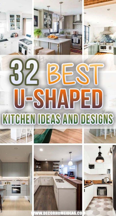 Kitchen U Shape, Kitchen Layout U Shaped, Inexpensive Kitchen Cabinets, Small U Shaped Kitchen, Small Kitchen Ideas Layout, Cabinet Layout, Small Kitchen Renovations, Kitchen Layouts With Island, Kitchen Cabinet Layout