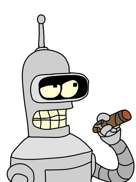 Futurama Bender Bender Painting, Bender Drawing, Futurama Drawing, Futurama Art Style, Dj Character, Bender Futurama Fanart, Futurama Character Drawings, Bender Futurama Drawing, Bender Art Futurama