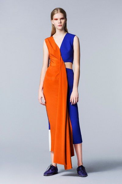 Roksanda Pre-Fall 2014 Collection Photos - Vogue Complementary Colors Fashion, Roksanda Ilincic, Colour Combinations Fashion, Fall 2014 Fashion, Colour Blocking, Trend Forecasting, 2014 Fashion, 인물 사진, Fall 2014