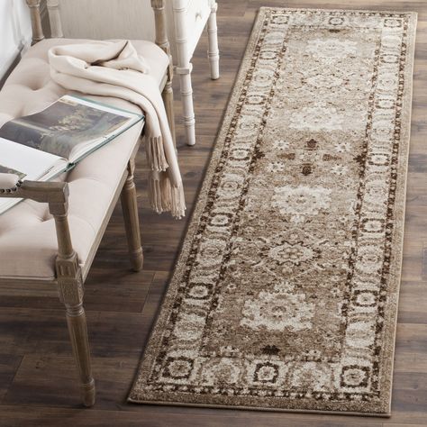 Safavieh Vintage Hamadan Vintage Oriental Taupe Runner Rug - 2'3" x 10' Runner (2'3" x 10' Runner - Taupe), Brown Cream Area Rugs, Bedroom Runner, Taupe Area Rug, Taupe Rug, Brown Living Room, Living Room Area Rugs, Carpet Runner, Traditional Area Rugs, Online Home Decor Stores