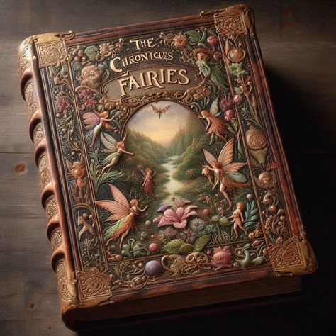 Fantasy Book Concept Art, Fairytale Book Aesthetic, Fairytale Journal, Fairytale Book Cover, Magic Book Cover, Decoupage Books, Folklore Book, Fairytale Book, Magic And Mystery