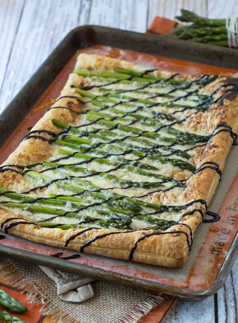 Gruyere Tart, Balsamic Glaze Recipes, Appetizer Table, Asparagus Tart, Appetizers Table, Savory Tart, Balsamic Glaze, Asparagus Recipe, Tart Recipes