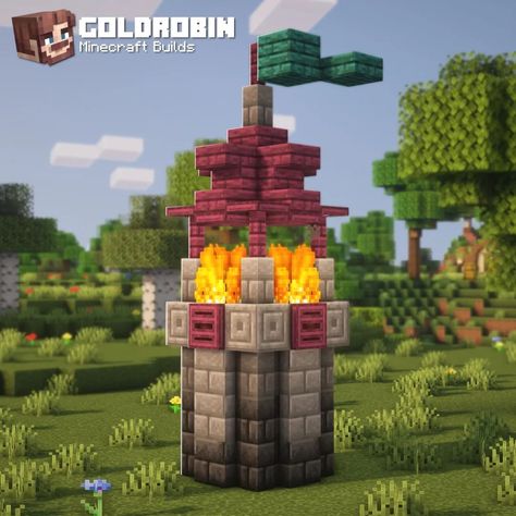 Goldrobin (@xgoldrobin) • Instagram photos and videos Enchanted Tower Minecraft, Copper Tower Minecraft, Minecraft Firewatch Tower, Minecraft Snow Golem Defense Tower, Minecraft Defense Tower, Minecraft Shaders, Leaning Tower Of Pisa, Defense, Minecraft