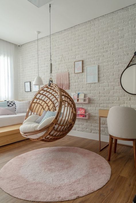 Bedroom Decor For Teen Girls, Dekorasi Kamar Tidur, Girl Bedroom Designs, 아파트 인테리어, Teen Bedroom Decor, Swing Chair, Cozy Room Decor, Girl Bedroom Decor, Room Design Bedroom