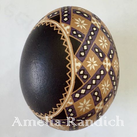 Pysanky Egg, Egg Artistry, Brown Egg, Paper Mache Eggs, Ukrainian Eggs, Decorated Eggs, One Egg, Pysanky Eggs, Ukrainian Easter Eggs