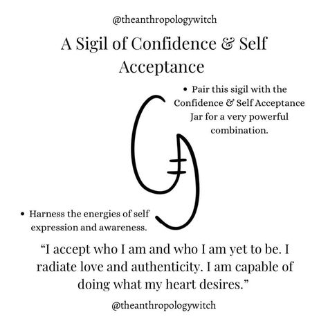 Sigils For Confidence, Forgiveness Sigil, Confidence Sigil, Self Love Sigil, Witch Sigils, Life Symbol Tattoo, Witchy Sigils, Witchy Symbols, Healing Symbols