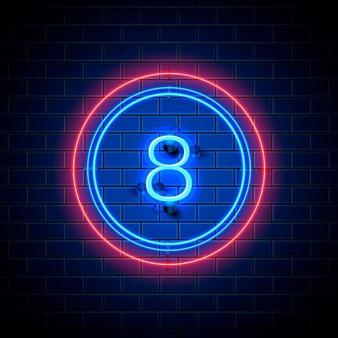 Neon Number, Number Wallpaper, New Year Post, Ms Dhoni Wallpapers, Neon City, Dhoni Wallpapers, New Retro Wave, Shiva Wallpaper, Number 8