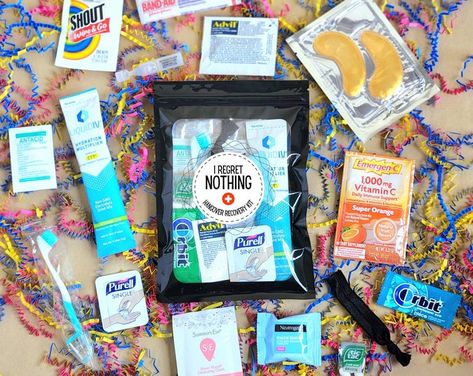 Hangover Kit 21st Birthday, Hangover Bags, Bachelorette Survival Kit, Hangover Bag, Party Survival Kit, Birthday Survival Kit, Bachelorette Hangover Kit, Hangover Recovery Kit, Host Tips