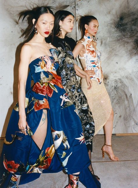 Ring in the New! Fun, Festive Fashion to Celebrate the Lunar New Year | Vogue Vogue Winter, He Cong, Cai Guo Qiang, Bottega Veneta Dress, New Year Outfit, Sora Choi, Balenciaga Dress, Louis Vuitton Dress, Dresses And Tights