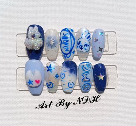 New Jeans Inspired Nails Kpop, Newjeans Nails Kpop, Newjeans Nail Art, Newjeans Nails Designs, Newjeans Inspired Nails, Newjeans Tattoo Ideas, New Jeans Nails Kpop, Newjeans Nail, Newjeans Tattoo