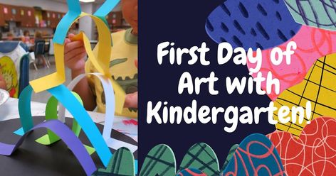 First Week Of School Art Projects Kindergarten, First Day Art Lessons Elementary, First Day Of Kindergarten Art, First Day Art Class Ideas, First Day Of School Drawing, School Drawing Ideas, Art For Kindergarten, Kindergarten Units, Art Handouts