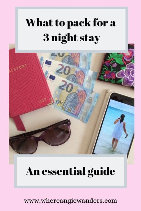 What should you pack in your cabin bag for a 3 night stay. This guide will list all the essentials you will need. #whattopack Bucket List Holidays, Weekend Break, Take What You Need, Cabin Bag, Holiday Packing, Packing Checklist, Pack Light, Weekend Breaks, Packing List For Travel