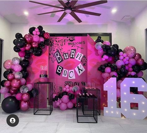 Epic 18th Birthday Party Ideas, Bratz Dolls Themed Party, Vouge Party Ideas, Burn Book Party Theme, Thank You Next Party Theme, Mean Girls Photobooth, Bratz Sweet 16, Bratz Birthday Party Ideas Decoration, Mean Girls Sweet 16 Party