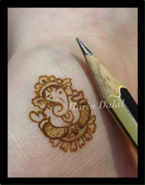 Tiny Henna Ganesha Ganesha Henna, Minimal Mehendi, Henna (mehndi) Design, Mehendi Design, Henna Mehndi, Mehendi Designs, Design Collection, Henna Tattoo, Ganesha