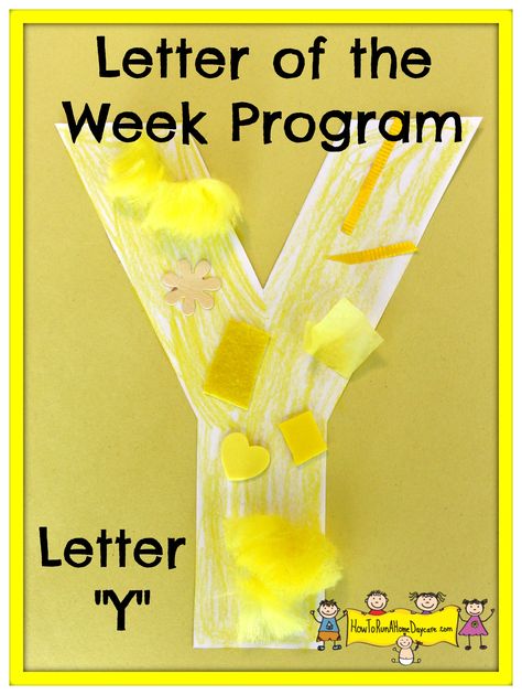 Y Activities For Preschool, Letter Y Activities For Preschool, Letter Y Activities, Y Is For Yellow, Letter Y Crafts, Preschool Letter Crafts, Abc Crafts, Starting A Daycare, The Letter Y