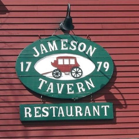 Located in Freeport since 1779, Jameson Tavern has a story rich in Maine history. Cool History, Standing Bar, Maine Food, Maine Road Trip, Sign Restaurant, Freeport Maine, Maine New England, Canada Trip, Hidden In Plain Sight