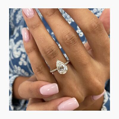 Find many great new & used options and get the best deals for Diamond Ring IGI Certified Pear VS1 F 2.8Ct Hidden Halo 18K Yellow Gold Sizes4-9 at the best online prices at eBay! Free delivery for many products! Tear Drop Engagement Rings Gold, Pear Cut Engagement Ring Gold, Rose Gold Marquise Engagement Ring, Pear Engagement Rings, Teardrop Engagement Ring, Big Diamond Engagement Rings, Wedding Ring Shapes, Statement Engagement Ring, Pear Shaped Diamond Ring