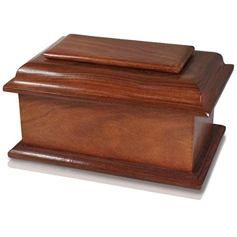 Memorial Gallery SWH-002L Wood Stately Wood Cremation Pet Urn ** Check this awesome product by going to the link at the image. (This is an affiliate link and I receive a commission for the sales) Giant Wall Clock, Wood Casket, Cremation Boxes, Cat Urns, Wood Urn, Wooden Urn, Wood Crafting Tools, Pet Urn, Black Wall Clock