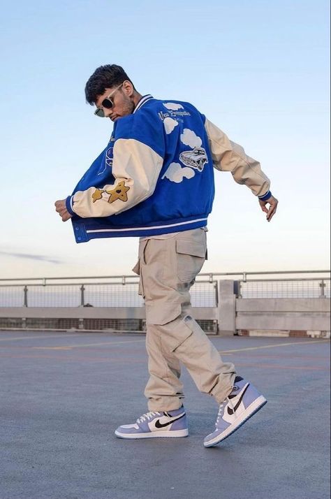 Spiritual Fashion, Blue Jacket, Sneakers, Blue, White, Instagram