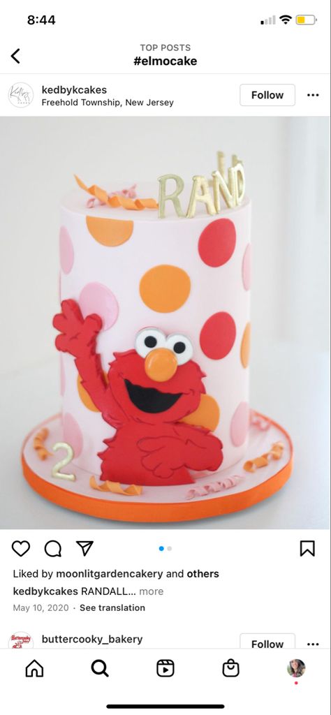 Elmo Cake Girly, Elmo Cakes, Elmo Birthday Cake, Girls First Birthday Cake, Party Concept, Elmo Cake, Elmo Birthday Party, Elmo Party, Elmo Birthday