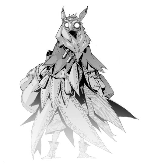 Raven Cloak, Owl Witch, Bird People, Caracter Design, Face Characters, Character Design Animation, Game Inspiration, Creature Concept, Character Designs