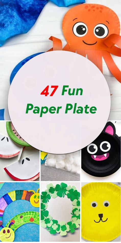 Get creative with these easy and affordable paper plate crafts perfect for kids! From animals to decorations, get inspired by 47 unique ideas. Paper Plate Toddler Crafts, Paper Plate Activity For Preschool, Paper Plate Bumble Bee, Paper Plate Projects, Crafts Using Paper Plates, Animal Plates Craft, Paper Plate Preschool Crafts, Toddler Paper Plate Crafts, Preschool Paper Plate Crafts