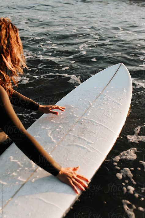 Surfboard In Water | Stocksy United Surfergirl Style, Surfer Aesthetic, Surfing Aesthetic, Beach Wall Collage, Surf Aesthetic, Surf Vibes, Surfing Pictures, Surfing Photography, Ocean Vibes