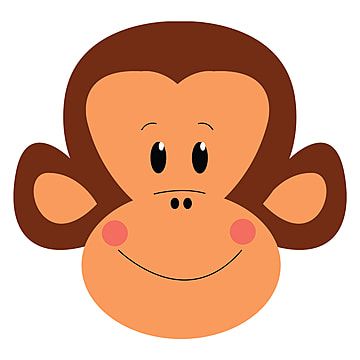 Monkey Smiling, Monkey Clipart, Monkey Icon, Face Clipart, Cartoon Smile, Smile Icon, Face Png, Portrait Background, Monkey Face