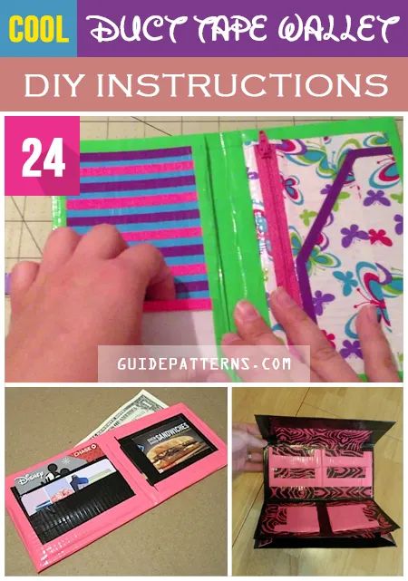 24 Cool Duct Tape Wallet DIY Instructions | Guide Patterns Duck Tape Wallet, Duct Tape Projects, Wallet Diy, Duct Tape Wallet, Duct Tape Crafts, Random Crafts, Wallet Tutorial, Diy Wallet, Baby Boy Cakes