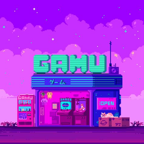 8 Bit Cyberpunk, Synthwave Pixel Art, Arcade Concept Art, Pixel Art Design Graphics, Game Background Aesthetic, Game Over Gif, Pixel Art Illustration, Pixel Website, Pixel Cyberpunk